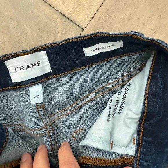 Frame Denim Le Palazzo Crop size 26 wide leg - majesty wash - Picture 3 of 3